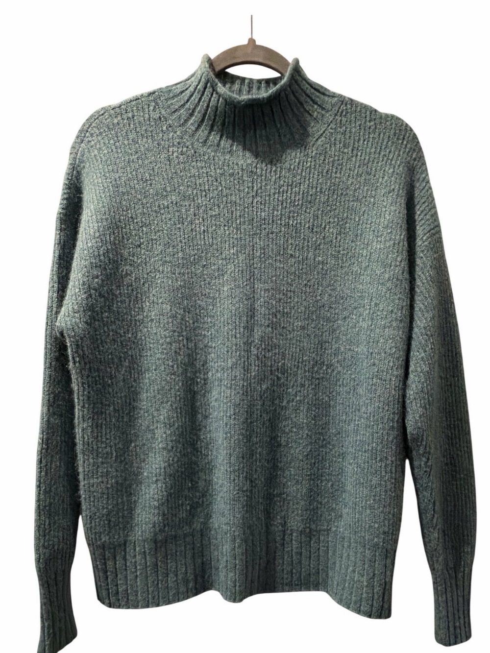 LOFT Turtleneck Sweater in Heather Sage Green